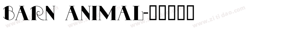 Barn Animal字体转换